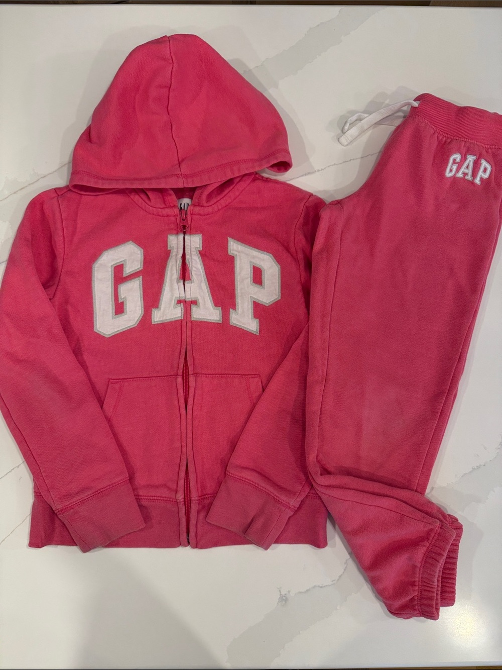 GAP Girls Bright Pink Hoodie & Joggers Set